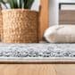Safavieh Tulum Transitional 2" x 9" Ivory and Black Runner, , large