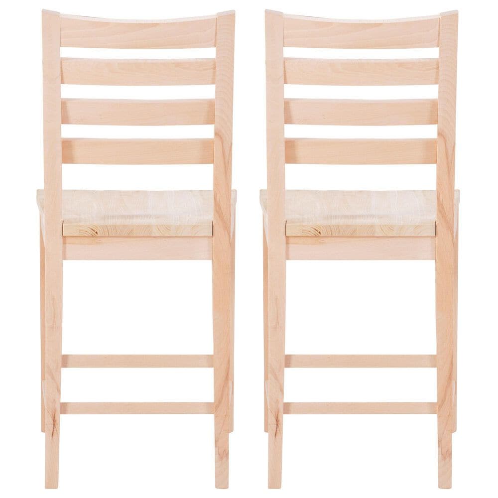 Linon Home Decor Flynn 22" Counter Stool in Unfinished (Set of 2), , large