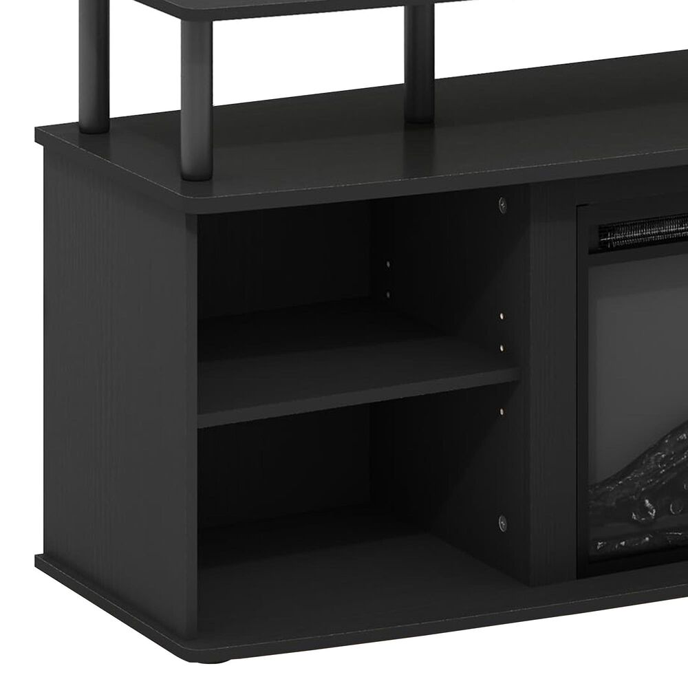 HOMLUX 47" TV Stand with Electric Fireplace in Americano and Black, , large