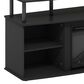 HOMLUX 47" TV Stand with Electric Fireplace in Americano and Black, , large