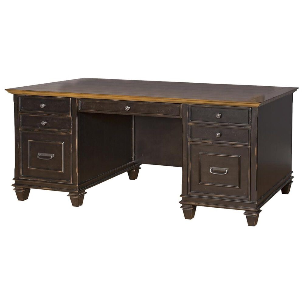 Wycliff Bay Hartford Executive Desk in Two Tone Rubbed, , large