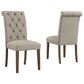 Signature Design by Ashley Harvina Side Chair with Beige Cushion in Light Walnut, , large