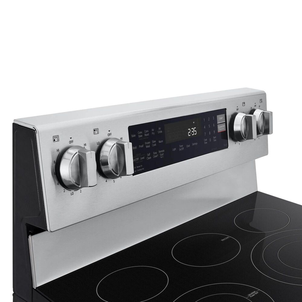 LG 2-Piece Kitchen Package with 6.3 Cu. Ft. Smart Freestanding Electric Range and 2.1 Cu. Ft. Smart Over-the-Range Microwave in Printproof Stainless Steel, , large