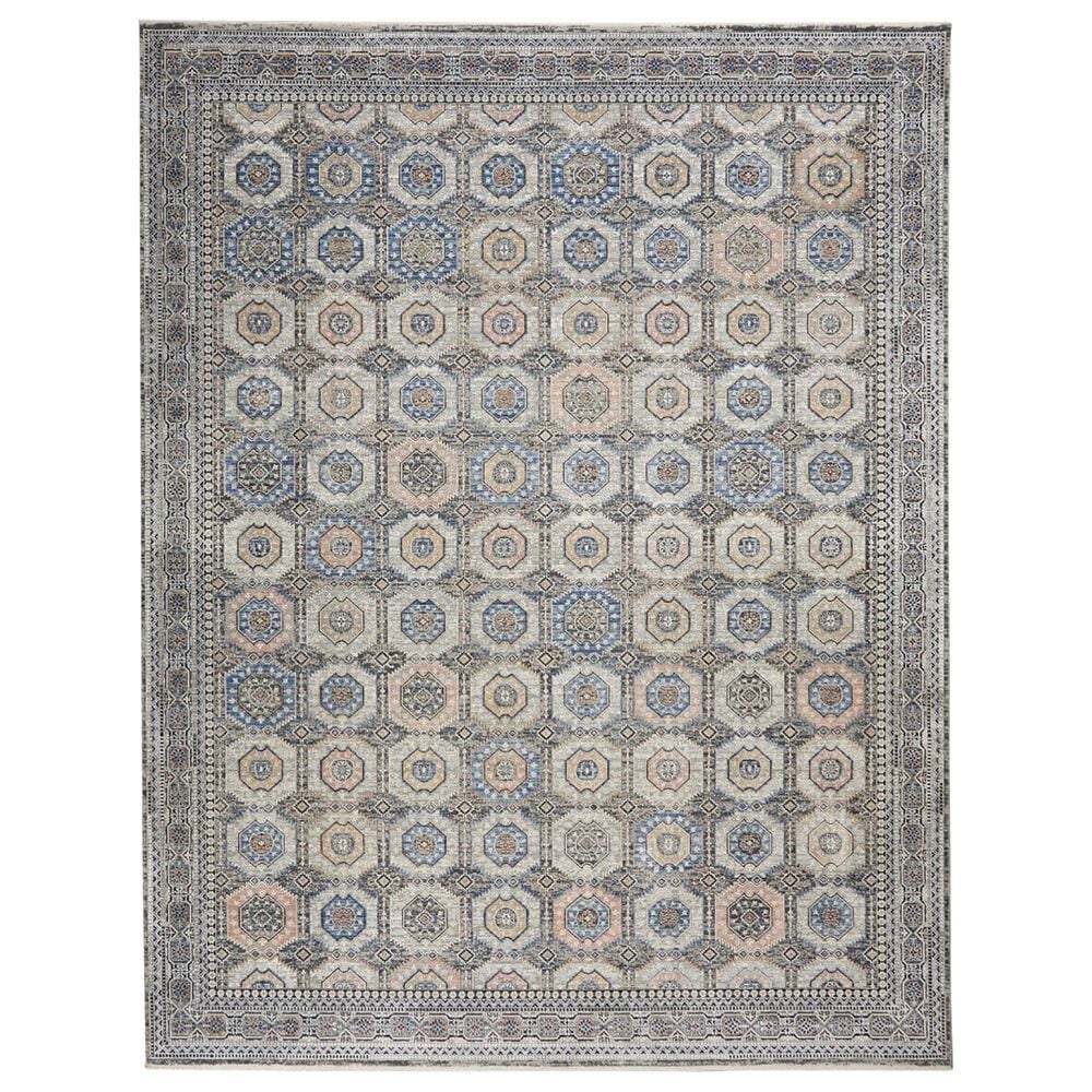 Nourison Starry Nights STN09 9" x 12" Grey and Navy Area Rug, , large
