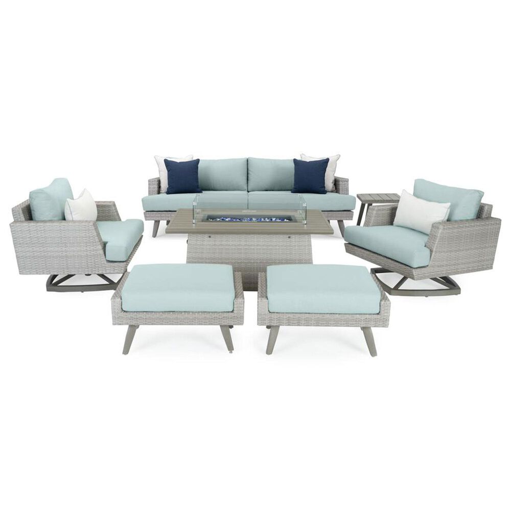RST Brands Portofino 7-Piece Sunbrella Patio Motion Fire Set in Spa, , large