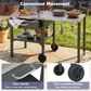 Hearth and Haven Outdoor Foldable Kitchen Cart with Side Table in Gray, , large