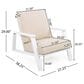 Hearth and Haven Outdoor Lounge Chair with White Frame in Beige (Set of 2), , large