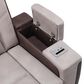 Titanic Furniture Power Reclining Loveseat with Power Headrest in Brown, , large