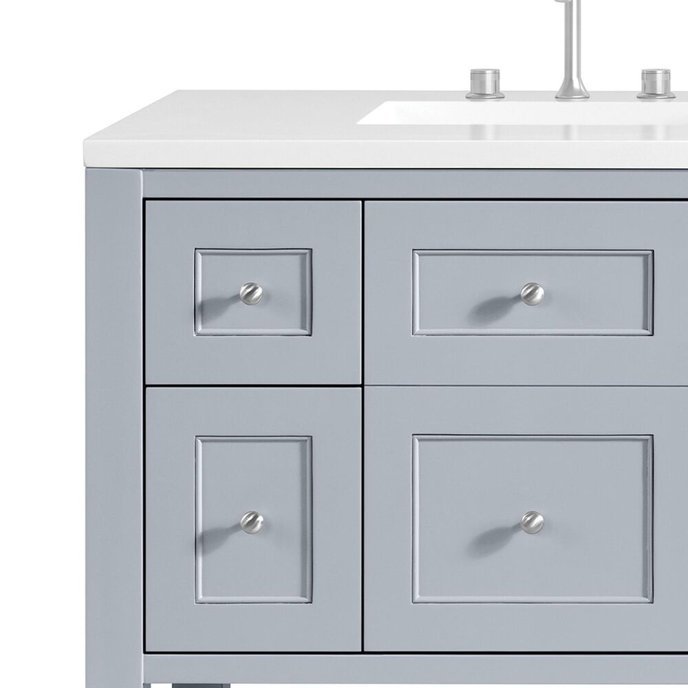 James Martin Vanities Breckenridge 72&quot; Double Bathroom Vanity in Serenity Blue with 3 cm White Zeus Quartz Top and Rectangular Sinks, , large