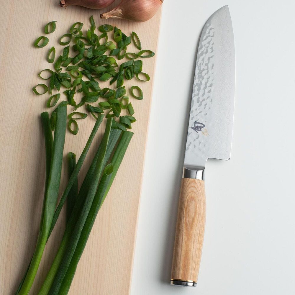 Shun Premier Blonde Santoku 7&quot; in Blonde and Silver, , large