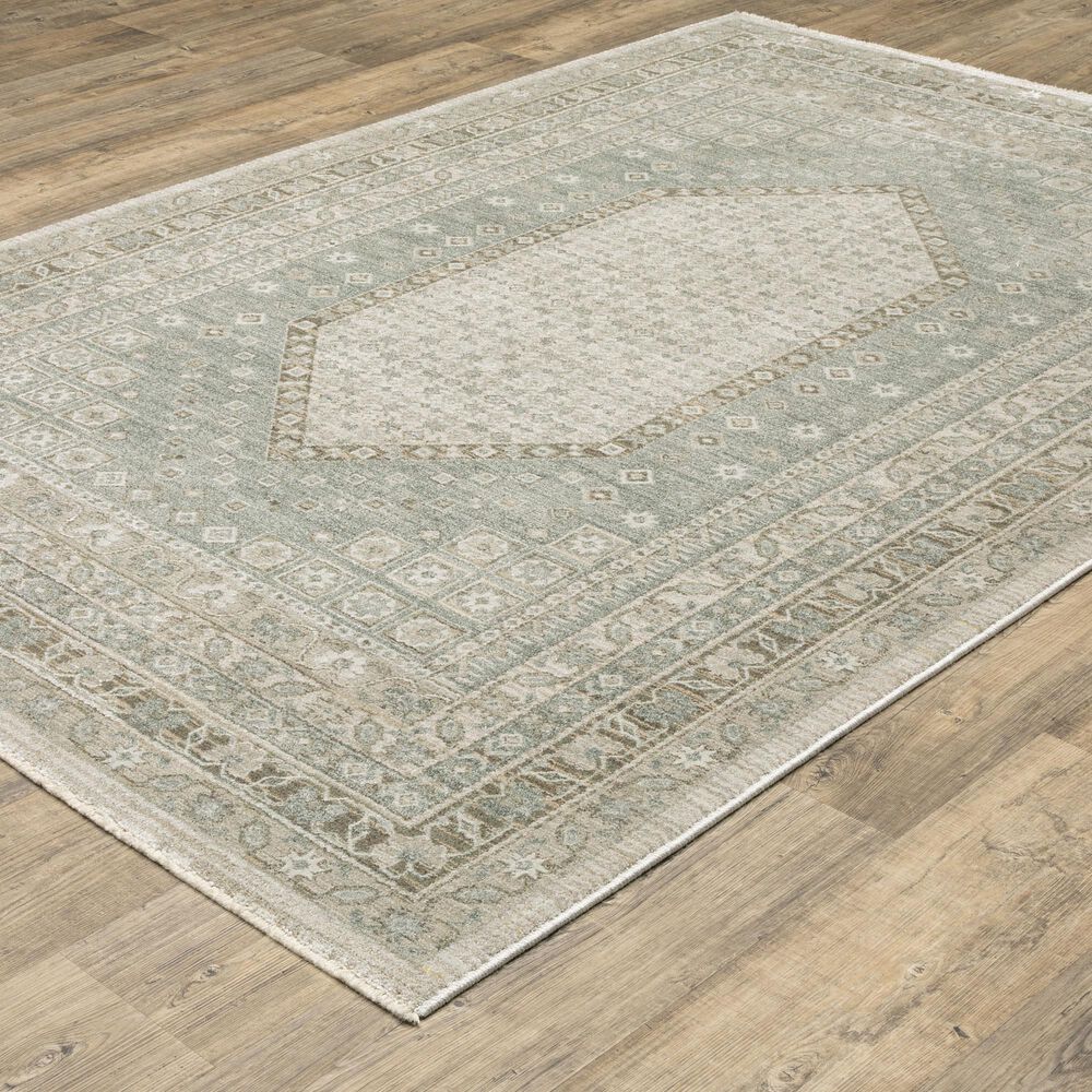 Oriental Weavers Keaton KEA08 Beige and Green 3&#39;3&quot; x 5&#39; Area Rug, , large