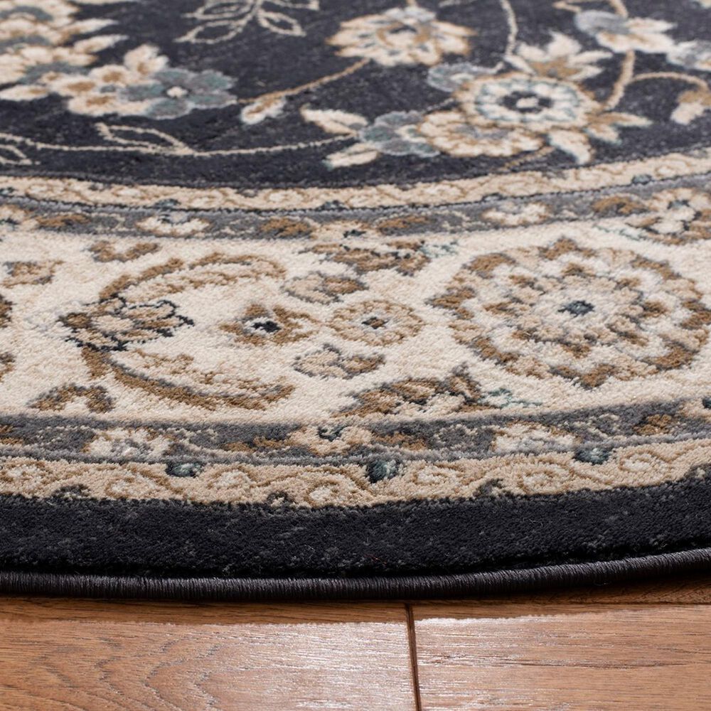 Safavieh Lyndhurst 7&#39; Round Anthracite and Cream Area Rug, , large