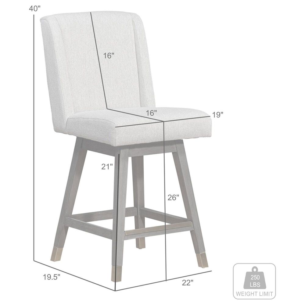 Blue River Stancoste 26&quot; Swivel Counter Stool in Brown Oak, , large