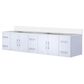 Lexora Home Geneva 84" Double Bathroom Vanity in Glossy White with 2 cm White Cultured Marble Top and Rectangular Sinks, , large