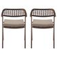 Zuo Modern Rio Outdoor Dining Chair in Brown (Set of 2), , large