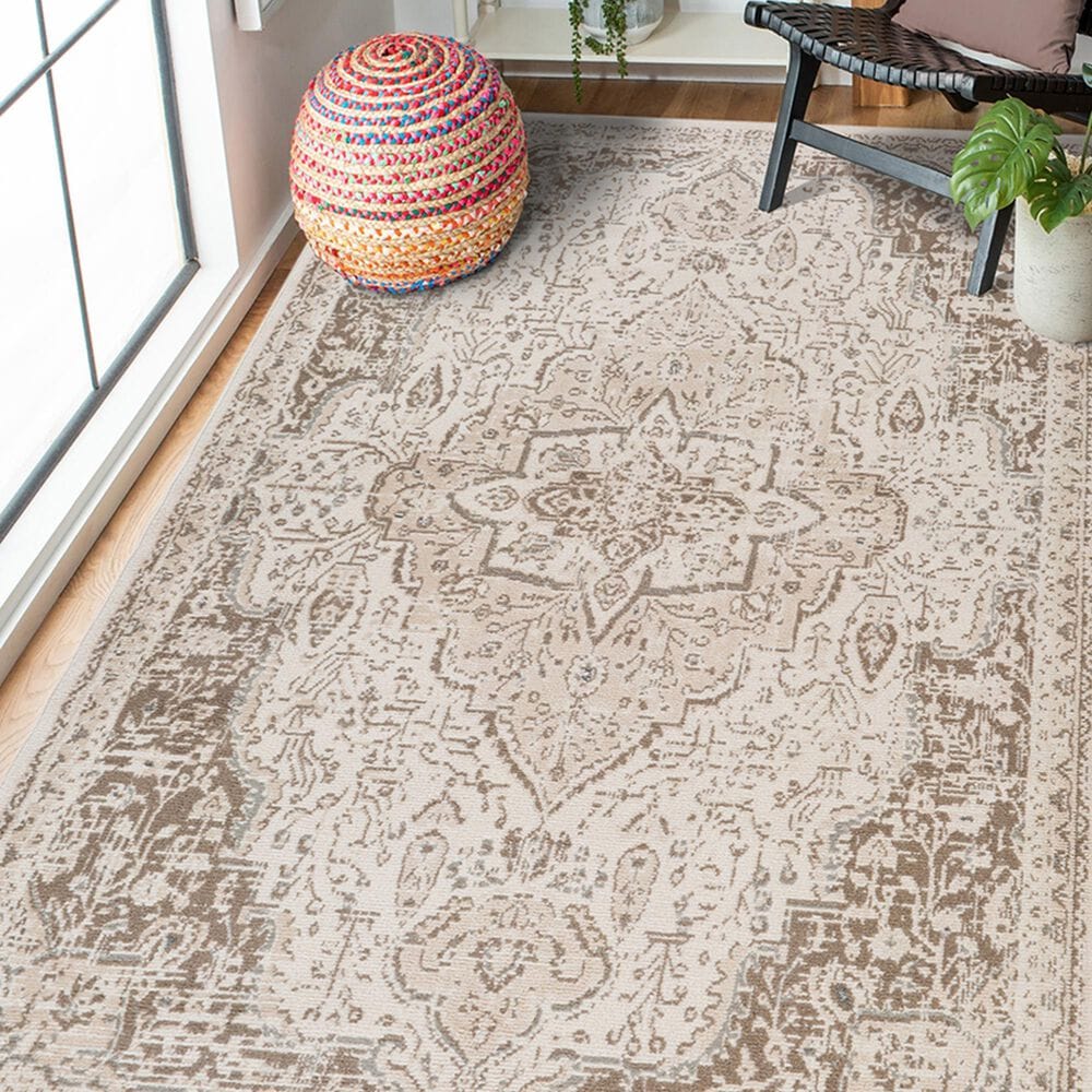 Amer Rugs Alpine 7&#39;10&quot; x 10&#39;2&quot; Light Cream Area Rug, , large