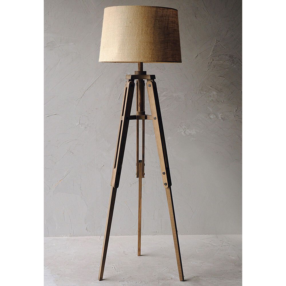 Creative Coop Mariner Floor Lamp in Brown, , large