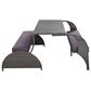 Hearth and Haven U Style Outdoor Loveseat with Convertible Seating in Gray, , large