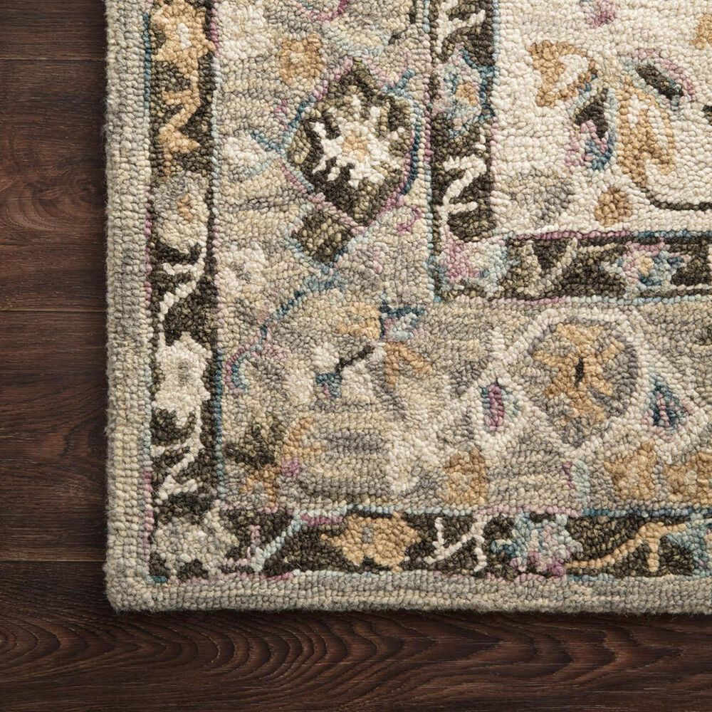Loloi II Beatty BEA-01 2&#39;6&quot; x 7&#39;6&quot; Grey and Ivory Runner, , large