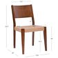 Linon Home Decor Cadence Side Chair with Woven Rope Seat in Brown (Set of 2), , large