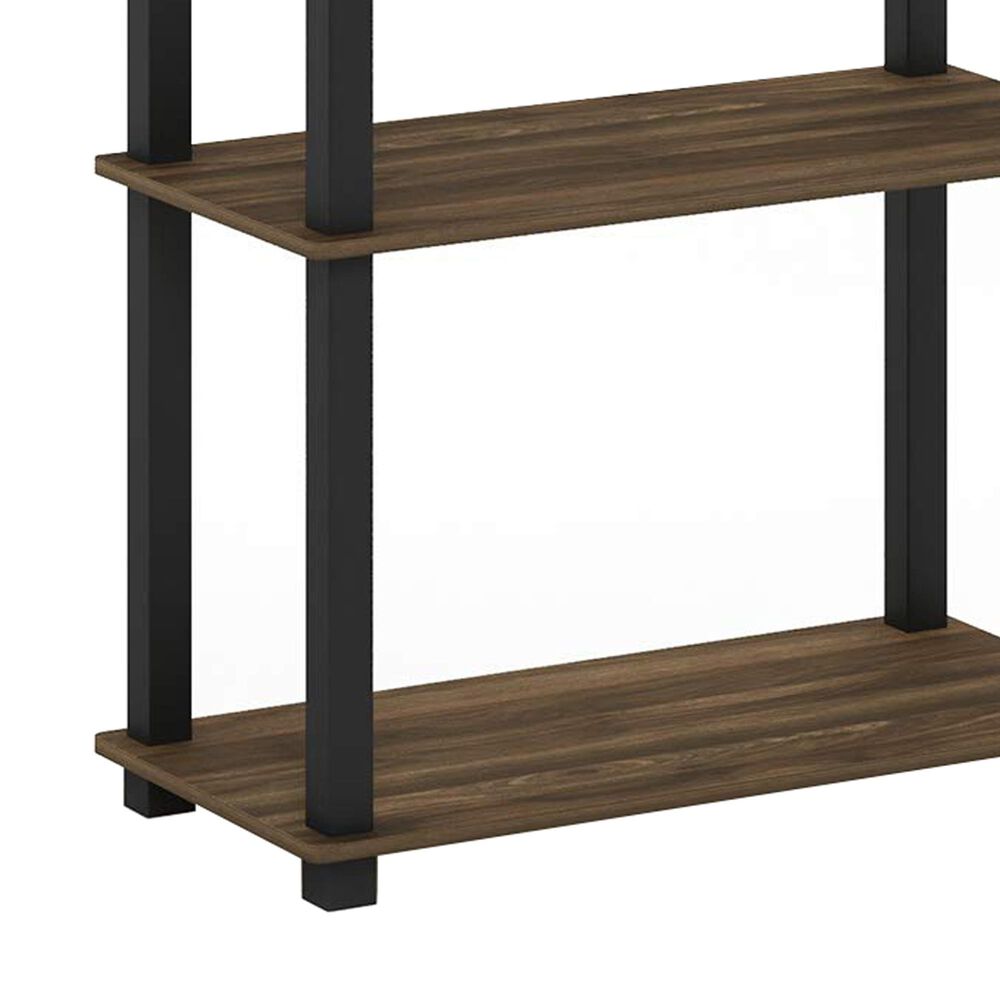 HOMLUX 5-Tier Display Rack in Columbia Walnut and Black, , large