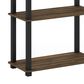 HOMLUX 5-Tier Display Rack in Columbia Walnut and Black, , large