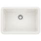 Blanco Ikon 27" Apron Single Bowl Farmhouse Sink in White, , large