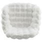 Linon Home Decor Fiona Office Chair with White Cloud Bubble Cushion in Silver, , large