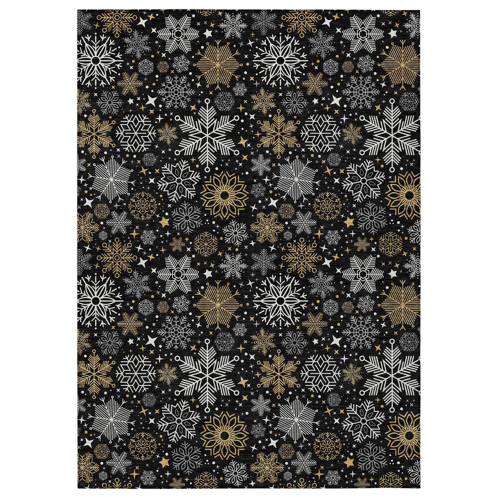 Dalyn Rug Company Wonderland WN31 3" x 5" Black Indoor/Outdoor Area Rug, , large