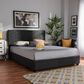 Baxton Studio Netti Queen Storage Bed with Dark Grey Upholstered in Black, , large