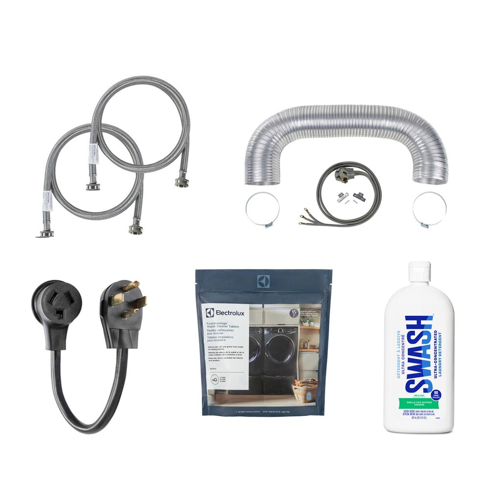 Petra Industries Inc 5-Piece Laundry 3-Prong Laundry Accessory Kit in Gray and Silver, , large