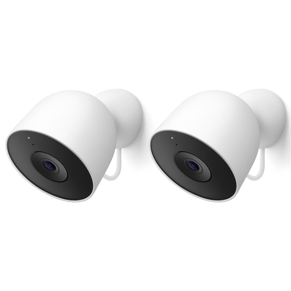 Google Nest 2-Pack Outdoor Smart Security Camera in Snow (2rd Gen), , large