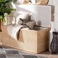 Baxton Studio Caden Storage Bench in Natural, , large