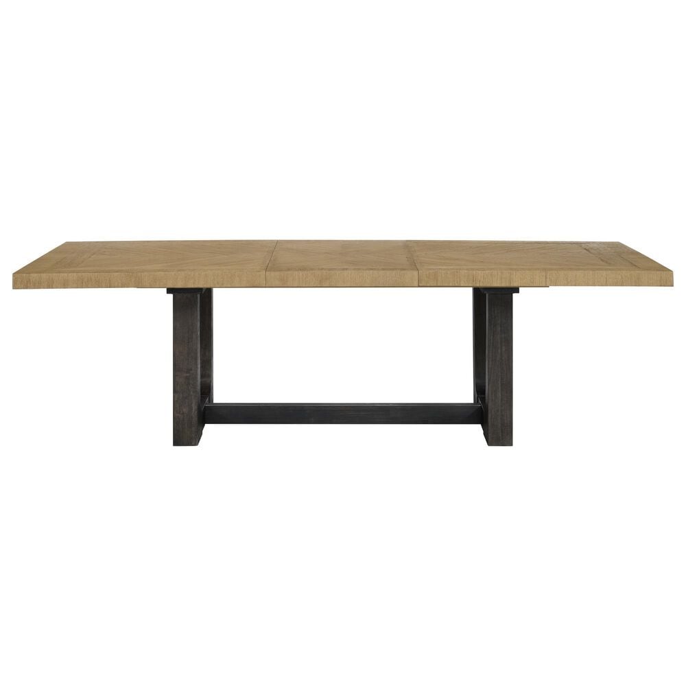 Emerald Home Furnishings Sutton Place Trestle Dining Table in Caramel and Cocoa - Table Only, , large