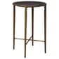 Timeless Designs Evry Side Table in Dark Slate Gray and Antique Brass, , large