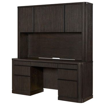 Wycliff Bay Tulane Office Credenza with Hutch in Dark Chocolate, , large