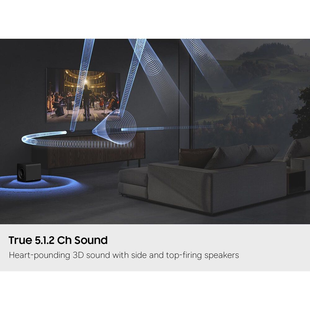 Samsung 85" Class R85H Series Micro RGB 4K UHD Vision AI - Smart Tizen TV with Q-Series 5.1.2 Channel Soundbar System in Titan Black and Black, , large