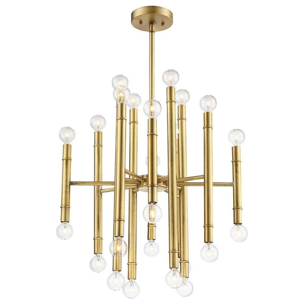 Savoy House 24-Light Chandelier in Natural Brass, , large