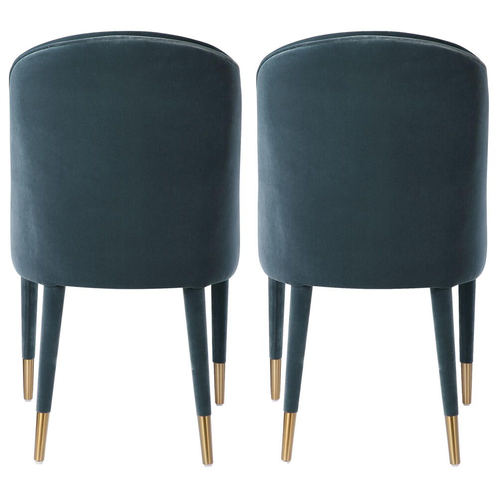 Uttermost Brie Armless Chair Set of Two in Blue, , large