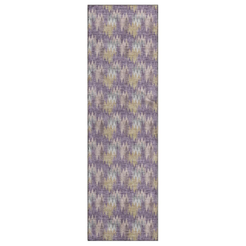 Dalyn Rug Company Soft Essentials Chevron Plum 2"3" x 7"6" Runner, , large