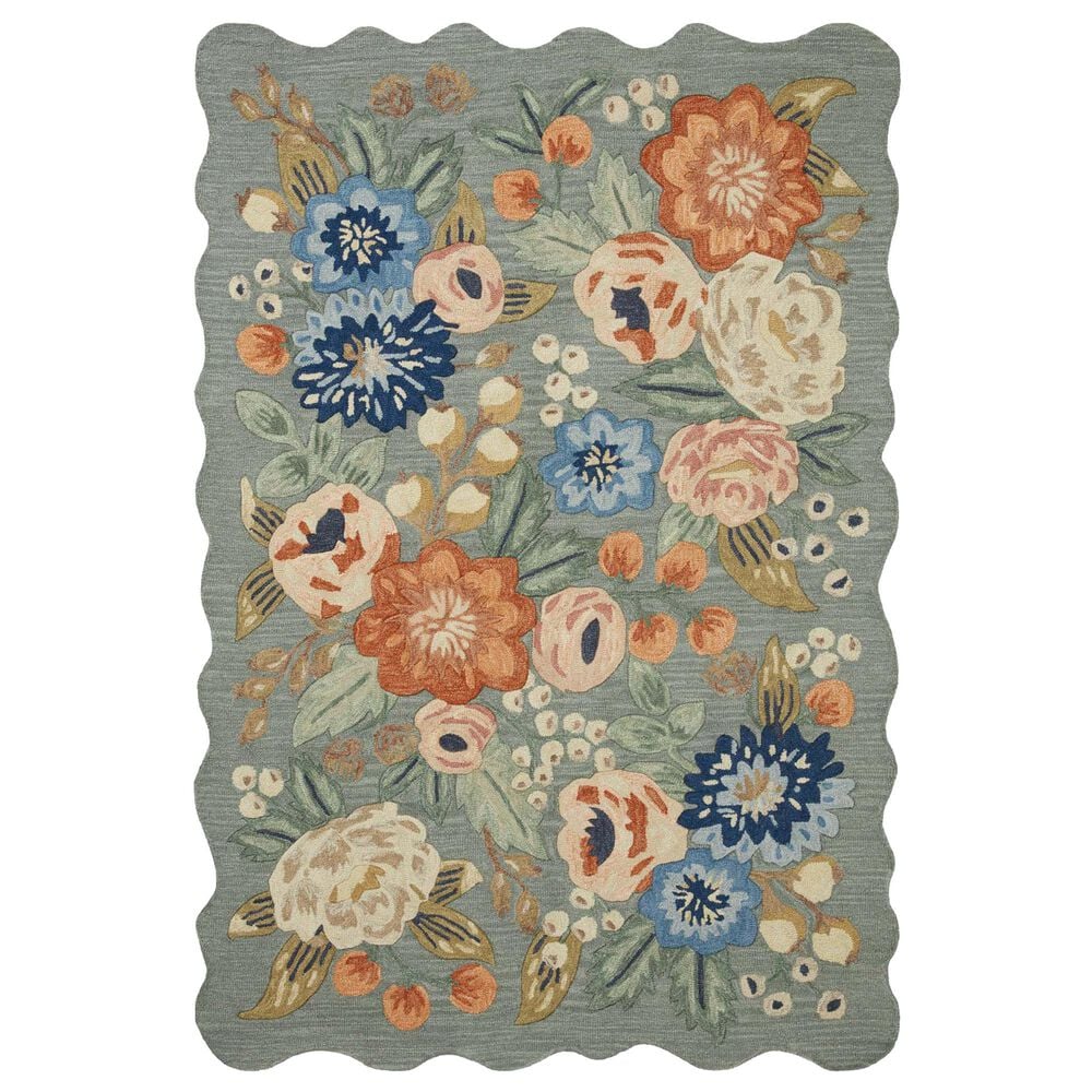 Rifle Paper Co Crafted by Cloth and Company Silhouette 2"3" x 3"9" Sage Area Rug, , large