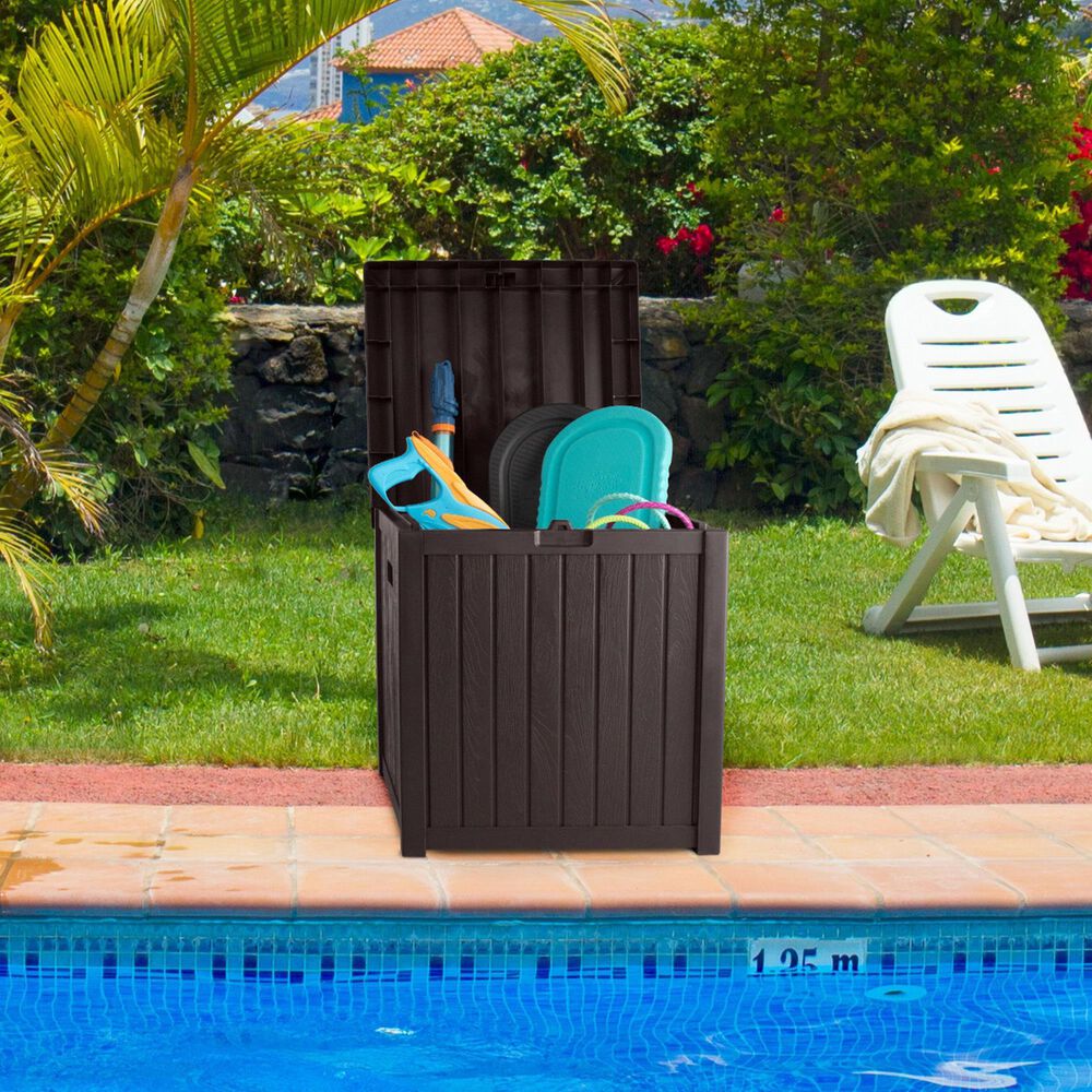 Timberlake 50 Gallon Patio Storage Box in Brown, , large