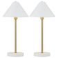 Anthony California 21" Table Lamp in White and Gold (Set of 2), , large