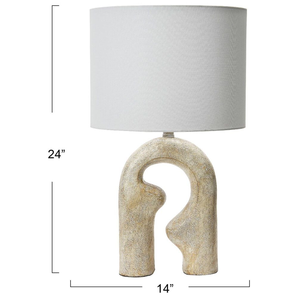 Creative Coop Sydney Abstract Table Lamp in Distressed Natural, , large