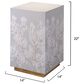 Splendor Living Quincy Floral Accent Side Table in Grey and Gold, , large