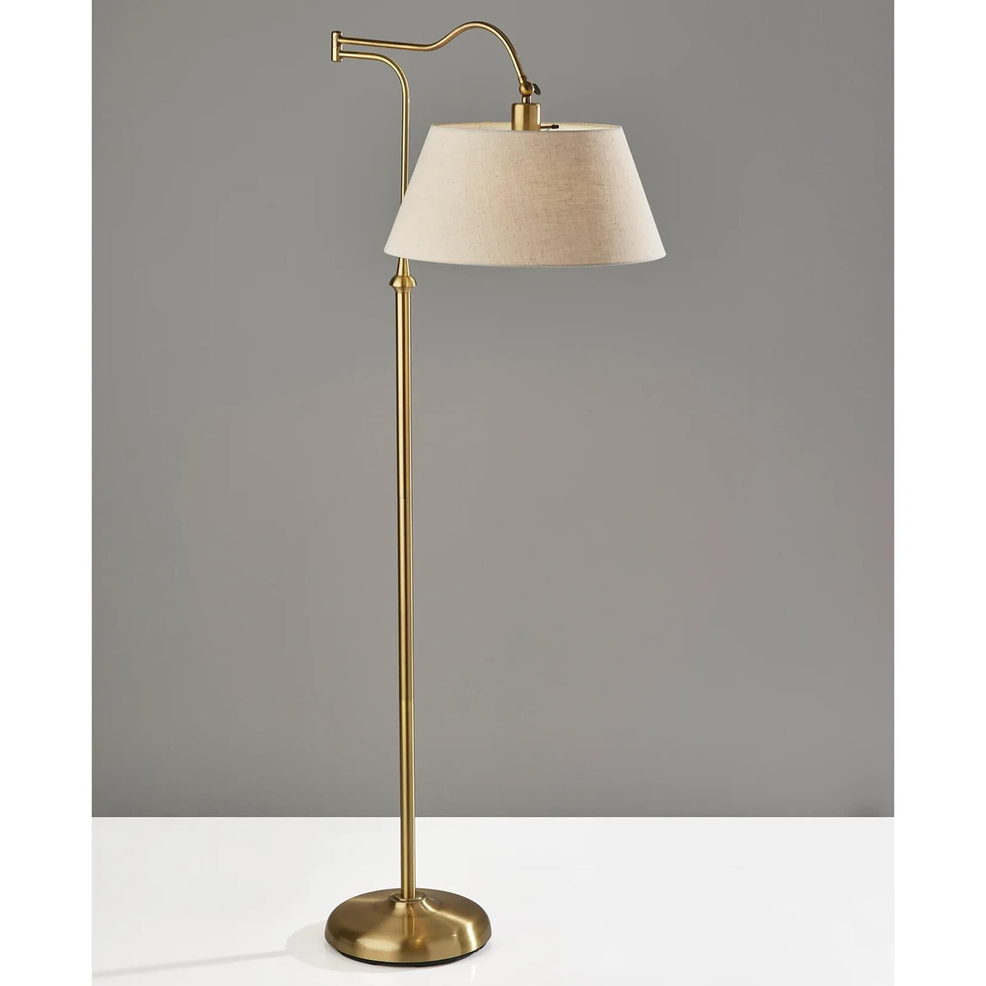 Adesso Rodeo Floor Lamp in Antique Brass