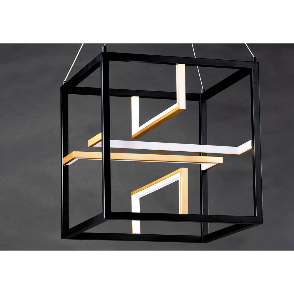 Maxim Lighting Chamber LED Pendant in Black and Gold, , large