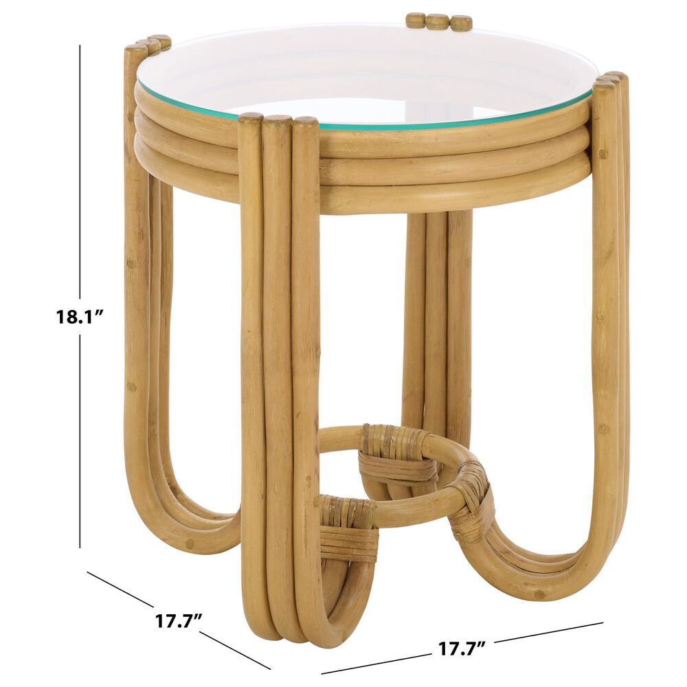 Safavieh Bilian Round Accent Table in Natural, , large
