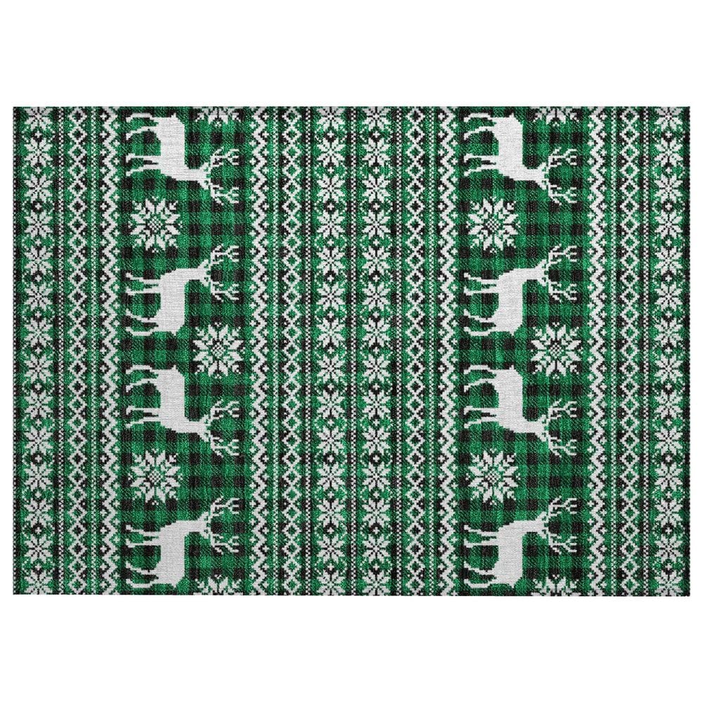 Dalyn Rug Company Wonderland WN28 2"6" x 3"10" Green Indoor/Outdoor Area Rug, , large