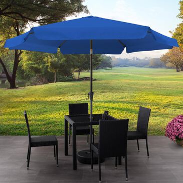 CorLiving 10" Round Tilting Patio Umbrella in Cobalt Blue, , large